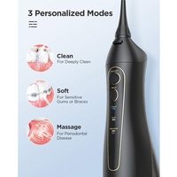 Fairywill Flossers do zębów 300ML irygator doustny akumulator przenośny Dental 3 tryby zbiornik na wodę wodoodporny środek do czyszczenia zębów 4